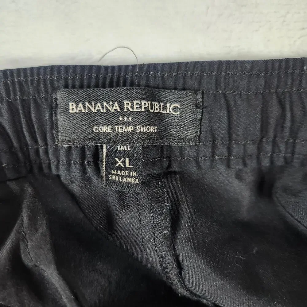Banana Republic Core Temp Shorts‎ XL Tall Black Gray Stripe Drawstring 9